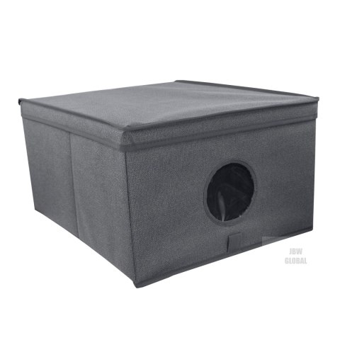 GREY szary organizer do szafy z pokrywą oraz oknem 50x40x25cm Kamai Ordinett GREY szary organizer do szafy z pokrywą oraz oknem 50x40x25cm Kamai Ordinett