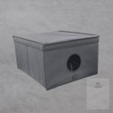 GREY szary organizer do szafy z pokrywą oraz oknem 50x40x25cm Kamai Ordinett