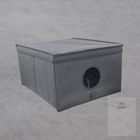 GREY szary organizer do szafy z pokrywą oraz oknem 50x40x25cm Kamai Ordinett GREY szary organizer do szafy z pokrywą oraz oknem 50x40x25cm Kamai Ordinett