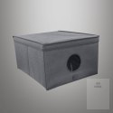GREY szary organizer do szafy z pokrywą oraz oknem 50x40x25cm Kamai Ordinett