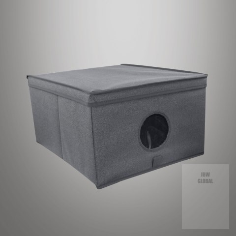 GREY szary organizer do szafy z pokrywą oraz oknem 50x40x25cm Kamai Ordinett GREY szary organizer do szafy z pokrywą oraz oknem 50x40x25cm Kamai Ordinett