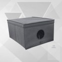 GREY szary organizer do szafy z pokrywą oraz oknem 50x40x25cm Kamai Ordinett