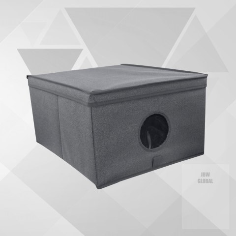 GREY szary organizer do szafy z pokrywą oraz oknem 50x40x25cm Kamai Ordinett GREY szary organizer do szafy z pokrywą oraz oknem 50x40x25cm Kamai Ordinett