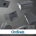 GREY szary organizer do szafy z pokrywą oraz oknem 50x40x25cm Kamai Ordinett