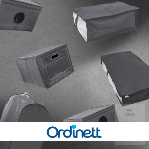 GREY szary organizer do szafy z pokrywą oraz oknem 50x40x25cm Kamai Ordinett GREY szary organizer do szafy z pokrywą oraz oknem 50x40x25cm Kamai Ordinett