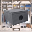 GREY szary organizer do szafy z pokrywą oraz oknem 50x40x25cm Kamai Ordinett