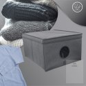 GREY szary organizer do szafy z pokrywą oraz oknem 50x40x25cm Kamai Ordinett