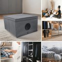GREY szary organizer do szafy z pokrywą oraz oknem 50x40x25cm Kamai Ordinett