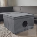 GREY szary organizer do szafy z pokrywą oraz oknem 50x40x25cm Kamai Ordinett