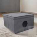GREY szary organizer do szafy z pokrywą oraz oknem 50x40x25cm Kamai Ordinett