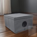 GREY szary organizer do szafy z pokrywą oraz oknem 50x40x25cm Kamai Ordinett