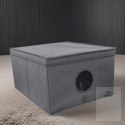 GREY szary organizer do szafy z pokrywą oraz oknem 50x40x25cm Kamai Ordinett