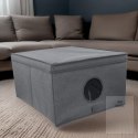 GREY szary organizer do szafy z pokrywą oraz oknem 50x40x25cm Kamai Ordinett