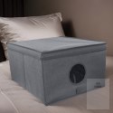 GREY szary organizer do szafy z pokrywą oraz oknem 50x40x25cm Kamai Ordinett