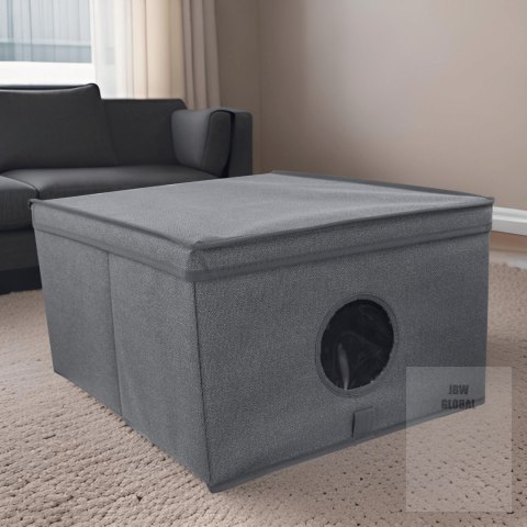 GREY szary organizer do szafy z pokrywą oraz oknem 50x40x25cm Kamai Ordinett GREY szary organizer do szafy z pokrywą oraz oknem 50x40x25cm Kamai Ordinett