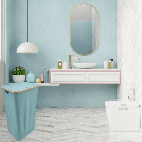 MINT kosz na pranie zielony, miętowy z pokrywą 40,5x33x74cm Kamai Ordinett MINT kosz na pranie zielony, miętowy z pokrywą 40,5x33x74cm Kamai Ordinett