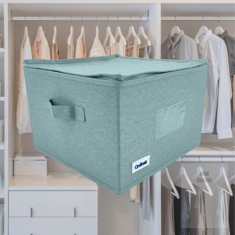 MINT zielony, ogranizer, pojemnik do szafy z uchwytami 30x30x21cm Kamai Ordinett MINT zielony, ogranizer, pojemnik do szafy z uchwytami 30x30x21cm Kamai Ordinett