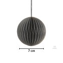 Zestaw 4 bombek papierowych składanych 7cm - elegancka szarość Kamai