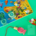 Gra drewniana rybki łowienie rybek na magnes pszczółki montessori