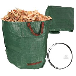 Kosz ogrodowy na trawe, liście, odpady worek 272 l duży