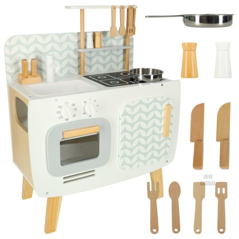 Kuchnia dla dzieci drewniana MDF LULILO RETRO akcesoria 73cm