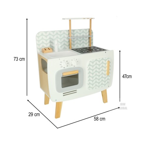 Kuchnia dla dzieci drewniana MDF LULILO RETRO akcesoria 73cm Kuchnia dla dzieci drewniana MDF LULILO RETRO akcesoria 73cm