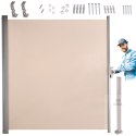Markiza boczna tarasowa LUARO parawan zwijana 180 x 400 cm beżowa Kik Sp. z o. o. Sp. k.