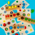 Odważniki cylindry drewniane montessori kolorowe