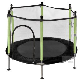 Trampolina ogrodowa dla dzieci siatka 140 cm zielona