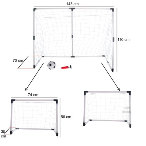 Bramka piłkarska do piłki nożnej dla dzieci 2w1 143x110x70cm Kik Sp. z o. o. Sp. k. Bramka piłkarska do piłki nożnej dla dzieci 2w1 143x110x70cm Kik Sp. z o. o. Sp. k.