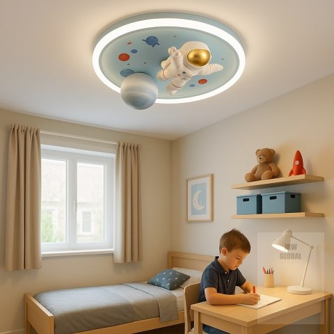Lampa LED sufitowa plafon do pokoju dziecięcego ściemniana LUMELA + pilot astronauta Kik Sp. z o. o. Sp. k. Lampa LED sufitowa plafon do pokoju dziecięcego ściemniana LUMELA + pilot astronauta Kik Sp. z o. o. Sp. k.
