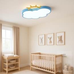 Lampa LED sufitowa plafon do pokoju dziecięcego ściemniana LUMELA + pilot chmurka niebieska Kik Sp. z o. o. Sp. k.