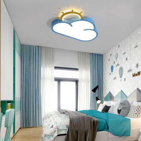 Lampa LED sufitowa plafon do pokoju dziecięcego ściemniana LUMELA + pilot chmurka niebieska Kik Sp. z o. o. Sp. k. Lampa LED sufitowa plafon do pokoju dziecięcego ściemniana LUMELA + pilot chmurka niebieska Kik Sp. z o. o. Sp. k.