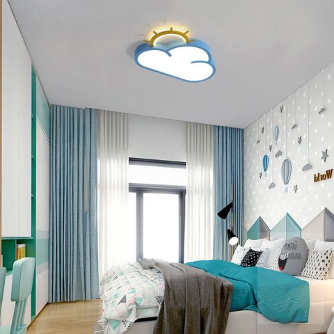 Lampa LED sufitowa plafon do pokoju dziecięcego ściemniana LUMELA + pilot chmurka niebieska Kik Sp. z o. o. Sp. k. Lampa LED sufitowa plafon do pokoju dziecięcego ściemniana LUMELA + pilot chmurka niebieska Kik Sp. z o. o. Sp. k.