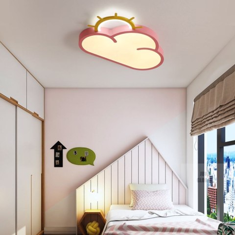 Lampa LED sufitowa plafon do pokoju dziecięcego ściemniana LUMELA + pilot chmurka różowa Kik Sp. z o. o. Sp. k. Lampa LED sufitowa plafon do pokoju dziecięcego ściemniana LUMELA + pilot chmurka różowa Kik Sp. z o. o. Sp. k.