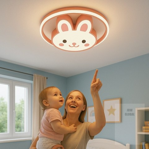 Lampa LED sufitowa plafon do pokoju dziecięcego ściemniana LUMELA + pilot króliczek Kik Sp. z o. o. Sp. k. Lampa LED sufitowa plafon do pokoju dziecięcego ściemniana LUMELA + pilot króliczek Kik Sp. z o. o. Sp. k.
