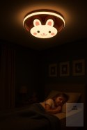 Lampa LED sufitowa plafon do pokoju dziecięcego ściemniana LUMELA + pilot króliczek Kik Sp. z o. o. Sp. k.