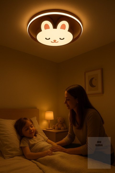 Lampa LED sufitowa plafon do pokoju dziecięcego ściemniana LUMELA + pilot króliczek Kik Sp. z o. o. Sp. k. Lampa LED sufitowa plafon do pokoju dziecięcego ściemniana LUMELA + pilot króliczek Kik Sp. z o. o. Sp. k.
