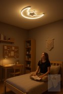 Lampa LED sufitowa plafon do pokoju dziecięcego ściemniana LUMELA + pilot księżyc biała Kik Sp. z o. o. Sp. k.