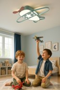 Lampa LED sufitowa plafon do pokoju dziecięcego ściemniana LUMELA + pilot samolot Kik Sp. z o. o. Sp. k.