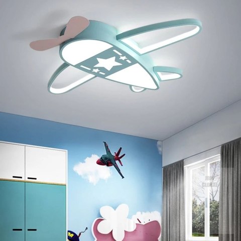 Lampa LED sufitowa plafon do pokoju dziecięcego ściemniana LUMELA + pilot samolot Kik Sp. z o. o. Sp. k. Lampa LED sufitowa plafon do pokoju dziecięcego ściemniana LUMELA + pilot samolot Kik Sp. z o. o. Sp. k.