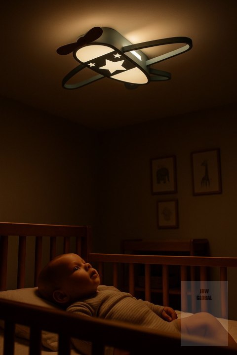 Lampa LED sufitowa plafon do pokoju dziecięcego ściemniana LUMELA + pilot samolot Kik Sp. z o. o. Sp. k. Lampa LED sufitowa plafon do pokoju dziecięcego ściemniana LUMELA + pilot samolot Kik Sp. z o. o. Sp. k.