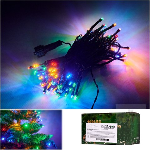 Lampki LED łańcuch świetlny świąteczne choinkowe 10m 100LED multikolor 8 trybów świecenia Kik Sp. z o. o. Sp. k. Lampki LED łańcuch świetlny świąteczne choinkowe 10m 100LED multikolor 8 trybów świecenia Kik Sp. z o. o. Sp. k.