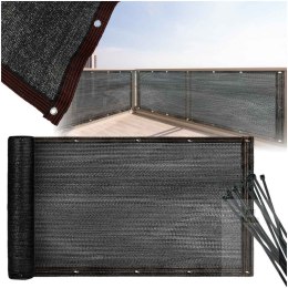 Osłona balkonowa LUARO mata maskująca siatka cieniująca na balkon taras 150g/m2 105x500cm UV Kik Sp. z o. o. Sp. k.