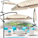 Parasol ogrodowy duży składany z wysięgnikiem 290cm beżowy Kik Sp. z o. o. Sp. k.