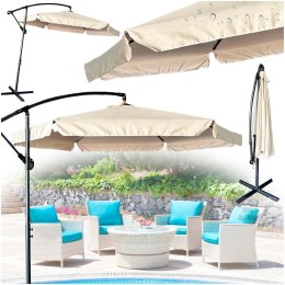 Parasol ogrodowy duży składany z wysięgnikiem 290cm beżowy Kik Sp. z o. o. Sp. k.