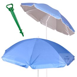Parasol ogrodowy plażowy regulowany łamany składany UV 150cm niebieski Kik Sp. z o. o. Sp. k.