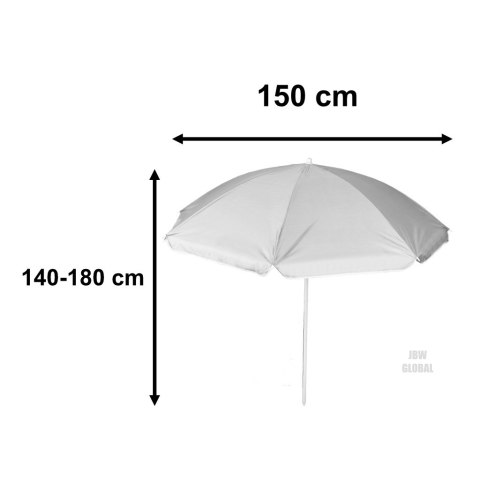 Parasol ogrodowy plażowy regulowany łamany składany UV 150cm szary Kik Sp. z o. o. Sp. k. Parasol ogrodowy plażowy regulowany łamany składany UV 150cm szary Kik Sp. z o. o. Sp. k.
