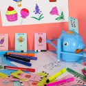 Robot edukacyjny interaktywny nauka rysowania pisania zestaw fiszki mazaki niebieski Kik Sp. z o. o. Sp. k.