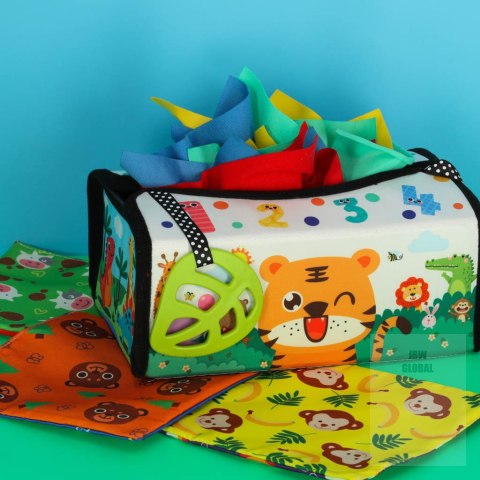Sorter pudełko z chusteczkami sensoryczne montessori mata 2w1 Kik Sp. z o. o. Sp. k. Sorter pudełko z chusteczkami sensoryczne montessori mata 2w1 Kik Sp. z o. o. Sp. k.